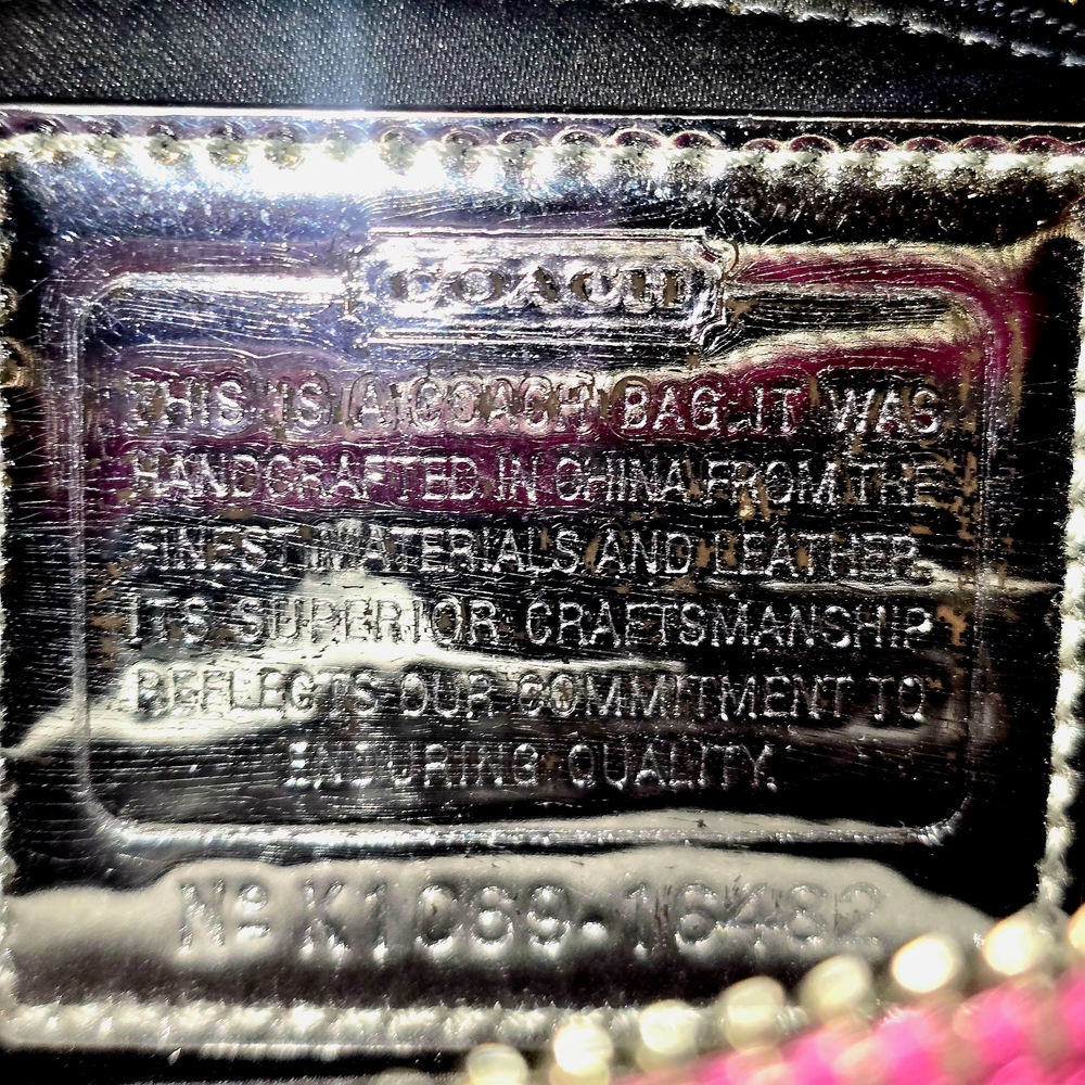 Coach Pink Sequin Crossbody Bag with Silver Accents - Picture 3 of 9